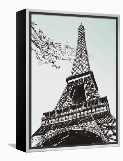 Spring in Paris II-Melissa Wang-Framed Stretched Canvas