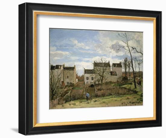 Spring in Pontoise, 1872-Camille Pissarro-Framed Giclee Print