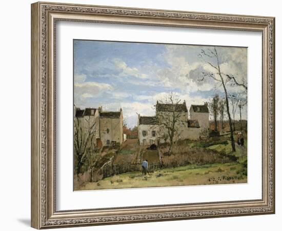 Spring in Pontoise, 1872-Camille Pissarro-Framed Giclee Print