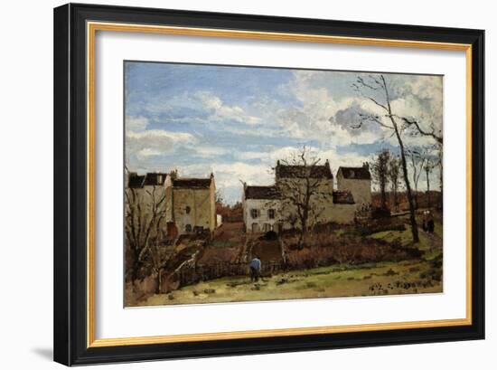 Spring in Pontoise; Printemps a Pontoise, 1872-Camille Pissarro-Framed Giclee Print