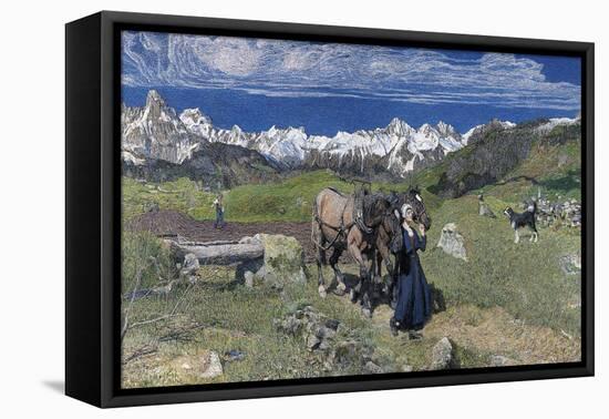 Spring in the Alps, 1897-Giovanni Segantini-Framed Premier Image Canvas