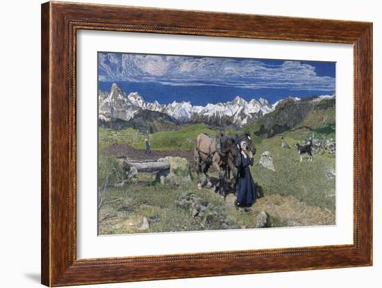 Spring in the Alps, 1897-Giovanni Segantini-Framed Giclee Print
