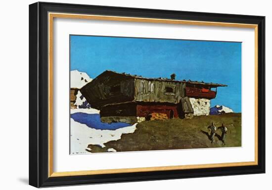 Spring in the Mountains-Alfons Walde-Framed Art Print