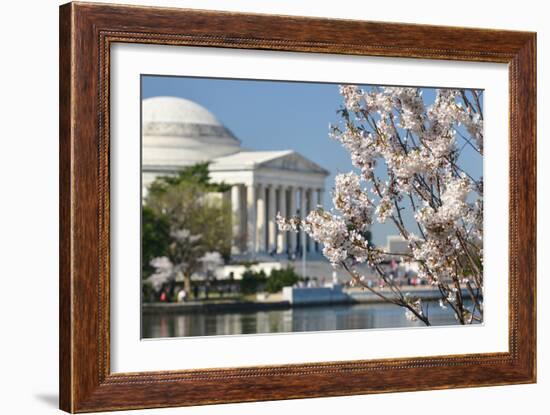 Spring in Washington DC - Cherry Blossom Festival at Jefferson Memorial-Orhan-Framed Photographic Print