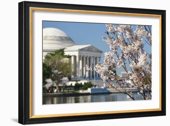 Spring in Washington DC - Cherry Blossom Festival at Jefferson Memorial-Orhan-Framed Photographic Print