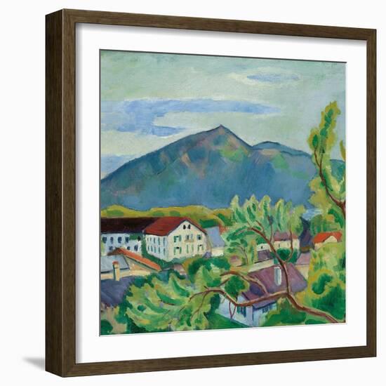 Spring Landscape in Tegernsee, 1910-August Macke-Framed Giclee Print