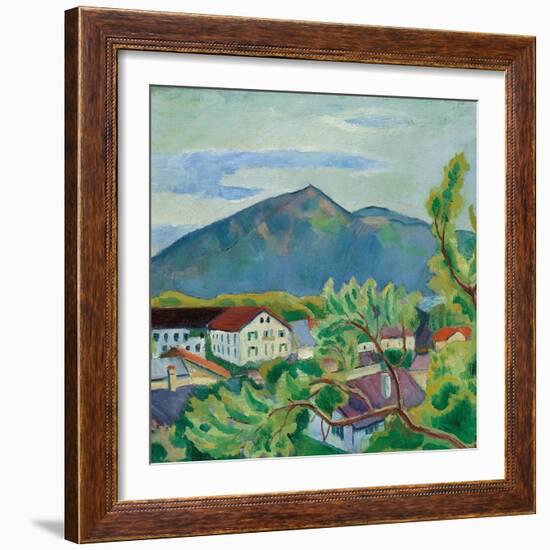 Spring Landscape in Tegernsee, 1910-August Macke-Framed Giclee Print