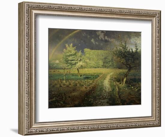 Spring Landscape with Rainbow (Le Printemps), 1868/73-Jean-François Millet-Framed Giclee Print