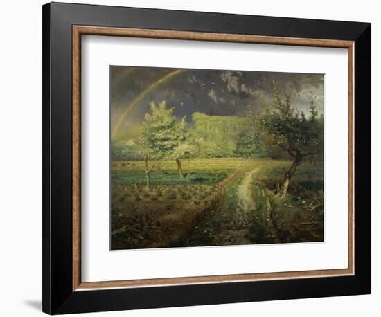 Spring Landscape with Rainbow (Le Printemps), 1868/73-Jean-François Millet-Framed Giclee Print