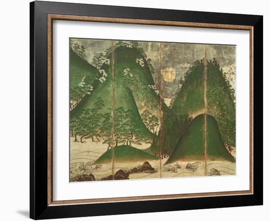 Spring Landscape with Sun, Part of a Six Panel Folding Screen-null-Framed Giclee Print