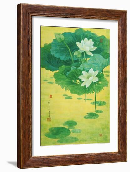 Spring Lotus-Ailian Price-Framed Art Print