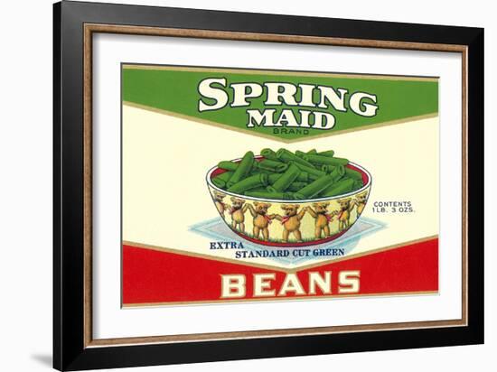 Spring Maid Green Beans-null-Framed Art Print