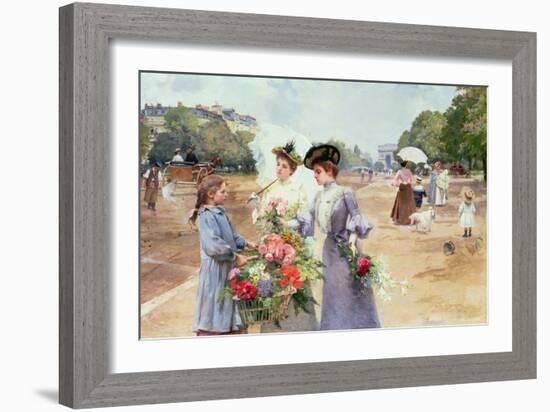 Spring Morning, Avenue Du Bois de Boulogne, 1902-Louis de Schryver-Framed Giclee Print