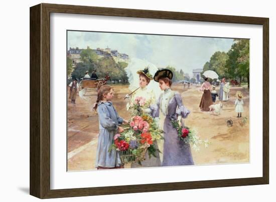 Spring Morning, Avenue Du Bois de Boulogne, 1902-Louis de Schryver-Framed Giclee Print