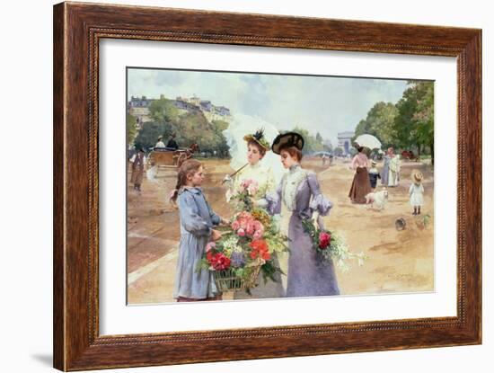 Spring Morning, Avenue Du Bois de Boulogne, 1902-Louis de Schryver-Framed Giclee Print