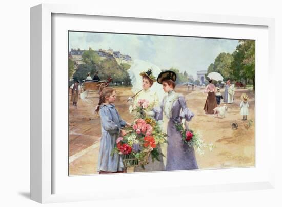 Spring Morning, Avenue Du Bois de Boulogne, 1902-Louis de Schryver-Framed Giclee Print