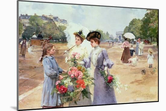 Spring Morning, Avenue Du Bois de Boulogne, 1902-Louis de Schryver-Mounted Giclee Print