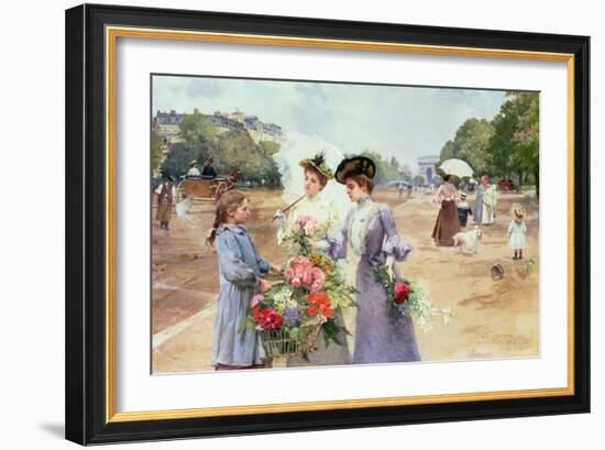 Spring Morning, Avenue Du Bois de Boulogne, 1902-Louis de Schryver-Framed Giclee Print