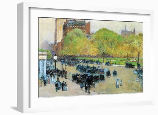 Spring Morning in the Heart of Manhattan-Childe Hassam-Framed Art Print