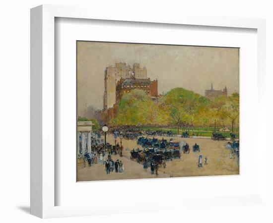 Spring Morning in the Heart of the City, 1890-Childe Hassam-Framed Giclee Print