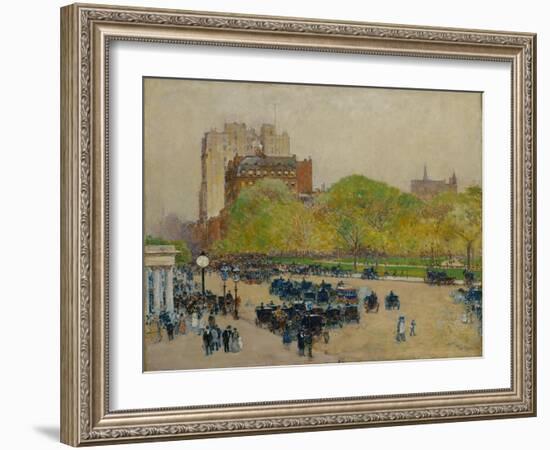 Spring Morning in the Heart of the City, 1890-Childe Hassam-Framed Giclee Print