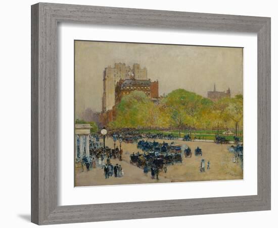 Spring Morning in the Heart of the City, 1890-Childe Hassam-Framed Giclee Print