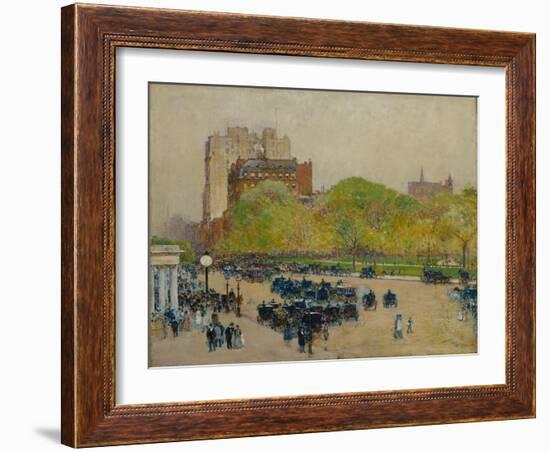 Spring Morning in the Heart of the City, 1890-Childe Hassam-Framed Giclee Print