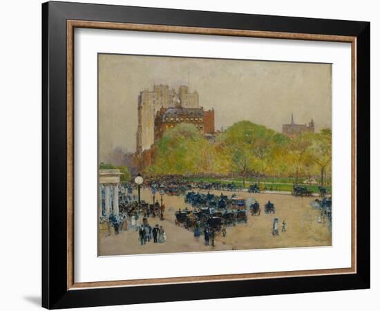 Spring Morning in the Heart of the City, 1890-Childe Hassam-Framed Giclee Print