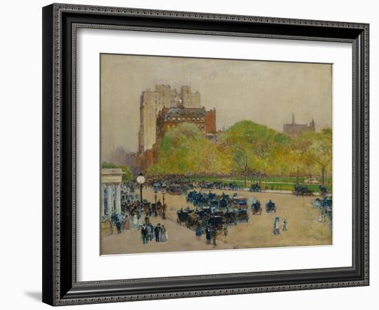 Spring Morning in the Heart of the City, 1890-Childe Hassam-Framed Giclee Print