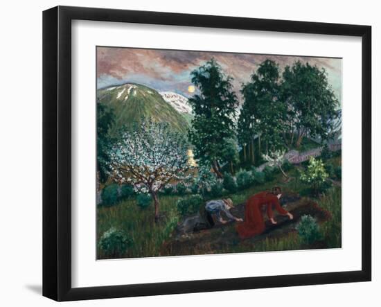 Spring Night in the Garden, C. 1908-Nikolai Astrup-Framed Giclee Print