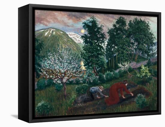 Spring Night in the Garden, C. 1908-Nikolai Astrup-Framed Premier Image Canvas