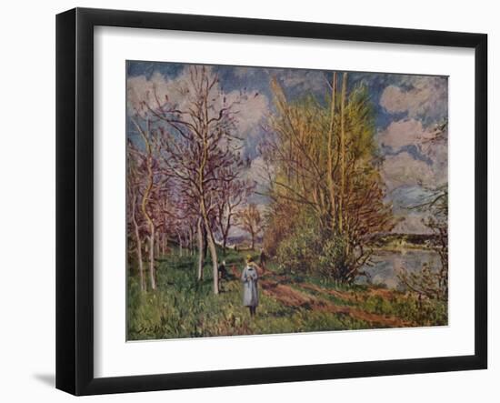 'Spring on the River Banks', late 19th century. (1941)-Alfred Sisley-Framed Giclee Print