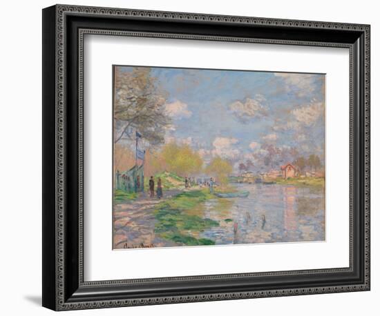 Spring on the Seine-Claude Monet-Framed Giclee Print