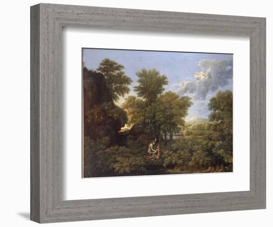 Spring or Earth Paradise - Oil on Canvas, 1660-1664-Nicolas Poussin-Framed Giclee Print