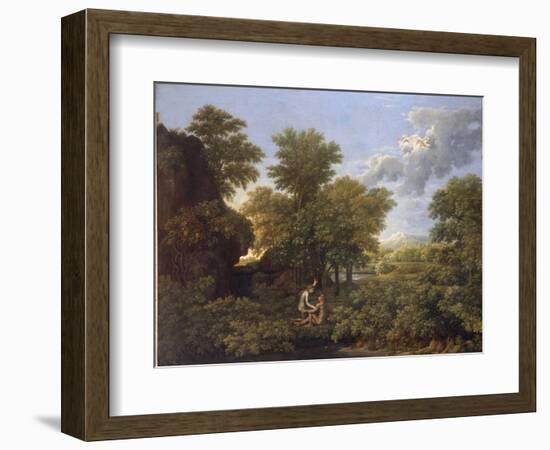 Spring or Earth Paradise - Oil on Canvas, 1660-1664-Nicolas Poussin-Framed Giclee Print