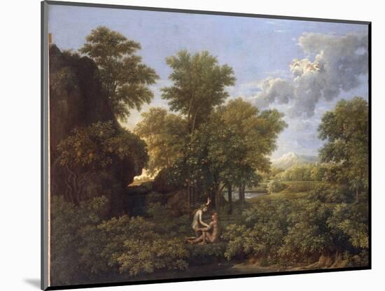 Spring or Earth Paradise - Oil on Canvas, 1660-1664-Nicolas Poussin-Mounted Giclee Print