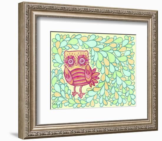 Spring Owl-My Zoetrope-Framed Art Print