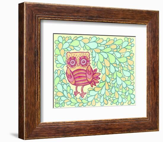 Spring Owl-My Zoetrope-Framed Art Print