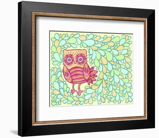 Spring Owl-My Zoetrope-Framed Art Print