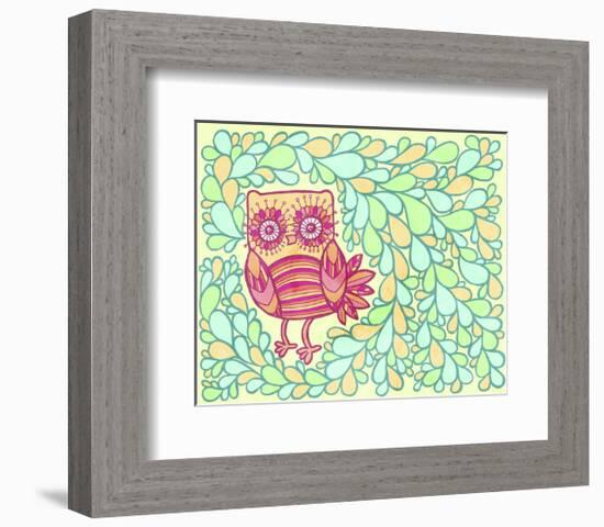 Spring Owl-My Zoetrope-Framed Art Print