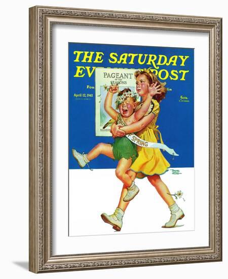 "Spring Pageant," Saturday Evening Post Cover, April 12, 1941-Frances Tipton Hunter-Framed Giclee Print