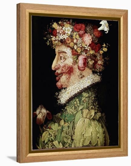 Spring Painting by Giuseppe Arcimboldo (1527-1593). 1589. Madrid. Real Academy of Bellas Artes De S-Giuseppe Arcimboldo-Framed Premier Image Canvas