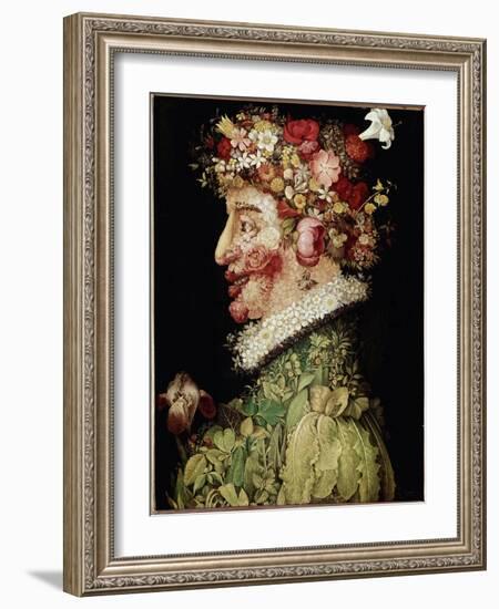 Spring Painting by Giuseppe Arcimboldo (1527-1593). 1589. Madrid. Real Academy of Bellas Artes De S-Giuseppe Arcimboldo-Framed Giclee Print