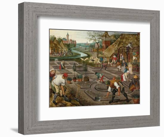 Spring Par Brueghel, Pieter, the Younger (1564-1638). Oil on Wood, Size : 41,9X57,2, C. 1625-1630,-Pieter the Younger Brueghel-Framed Giclee Print