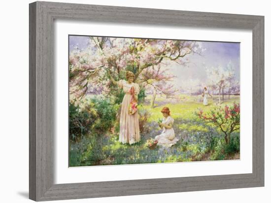 Spring: Picking Flowers, 1898-Alfred Augustus Glendenning-Framed Giclee Print