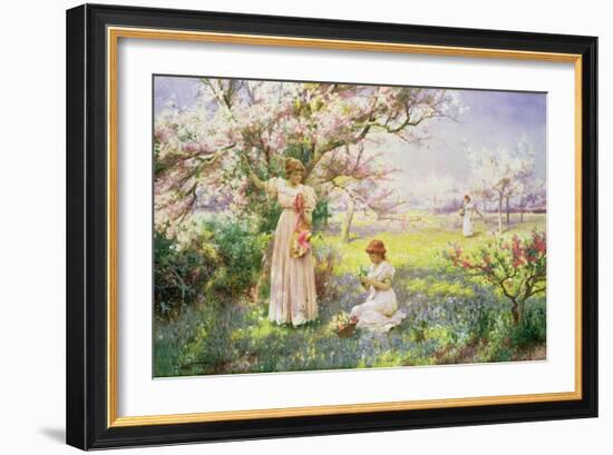 Spring: Picking Flowers, 1898-Alfred Augustus Glendenning-Framed Giclee Print