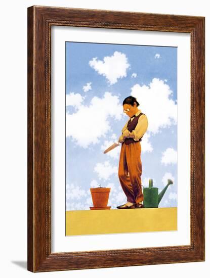 Spring Planting-Maxfield Parrish-Framed Art Print