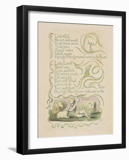 Spring, Plate 11 Recto, from 'Songs of Innocence', 1789-William Blake-Framed Giclee Print