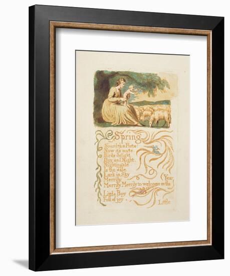 Spring', Plate 12 from 'Songs of Innocence and Experience', after William Blake (1757-1827) C.1808-English-Framed Premium Giclee Print