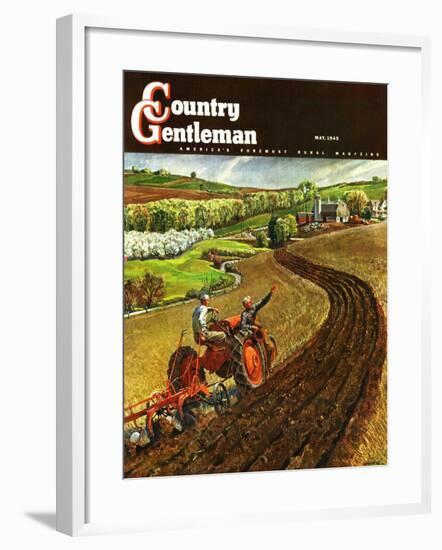 "Spring Plowing," Country Gentleman Cover, May 1, 1945-Peter Helck-Framed Giclee Print